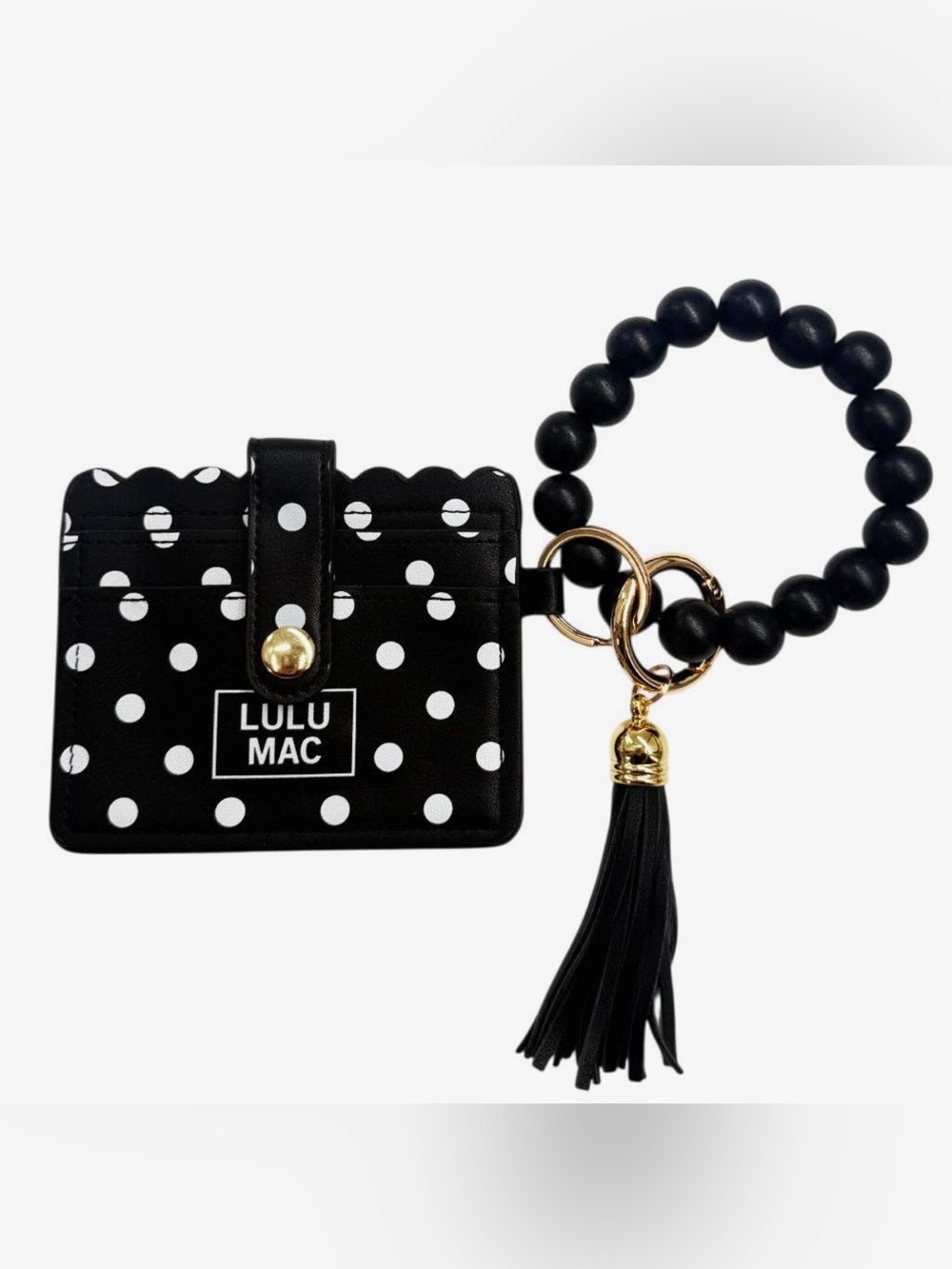 NWT LuLu Mac Beaded Wristlet ID Wallet